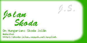 jolan skoda business card